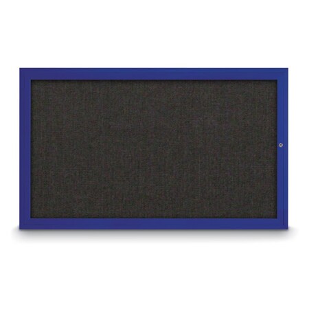 United Visual Products Hinge-less Radius Corkboard, 18"x24", Satin Alum Frame/Black UVEB1824R-SATIN-BLACK
